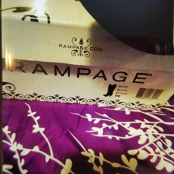 Rampage Black Vegan Leather Boots Sz. 9 - Picture 3 of 5